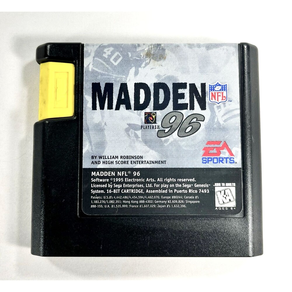 Vintage Madden NFL 96 Sega Genesis 1995 EA Sports Cartridge Only Tested